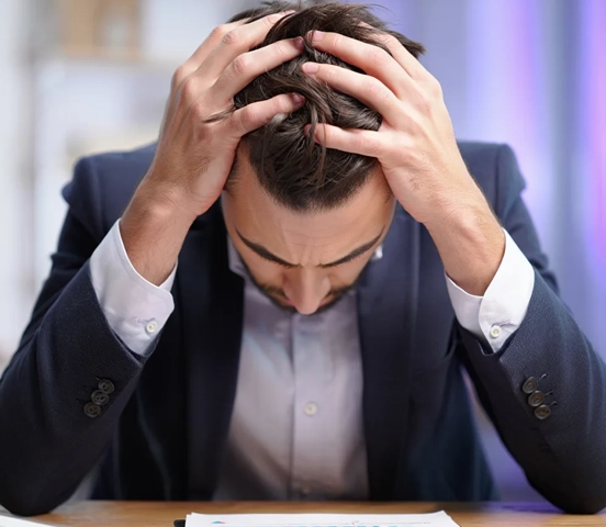 Мужчина схватился за голову